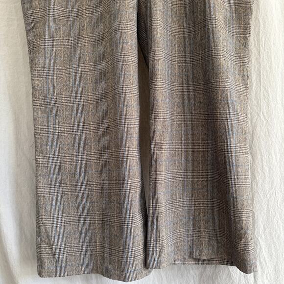 NWT Lane Bryant Classic Trousers Brown Plaid Tailored Stretch 90s Plus Size 28 - Picture 3 of 13